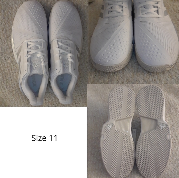 Adidas CourtJam Bounce Wide Sneaker White / Silver - Picture 8 of 10